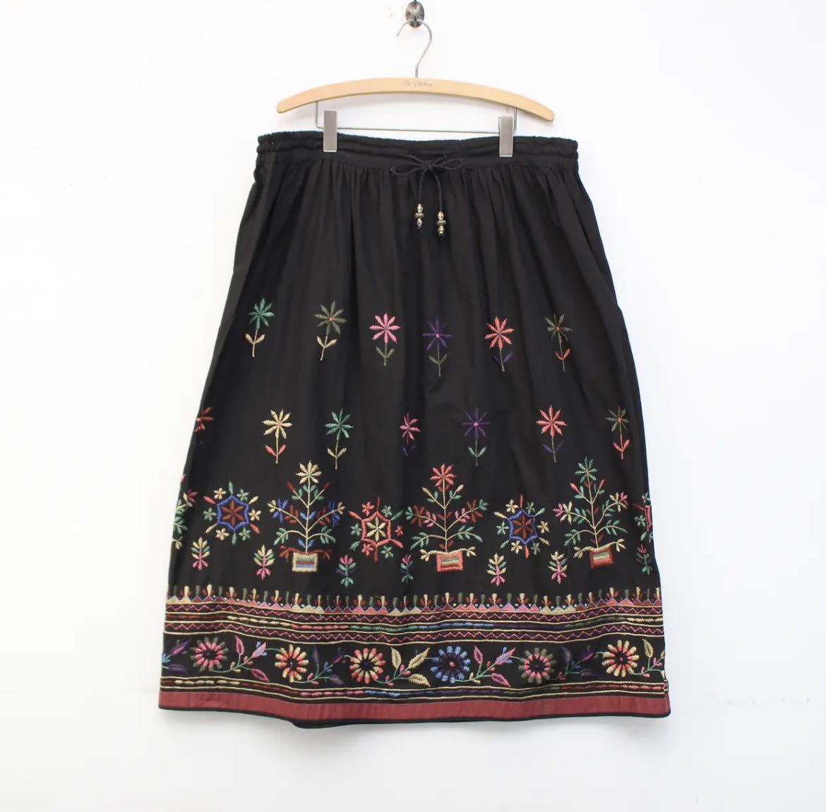 USA VINTAGE FLOWER PATTERNED EMBROIDERY SKIRT/アメリカ古着花 USA VINTAGE FLOWER PATTERNED EMBROIDERY SKIRT/アメリカ古着花