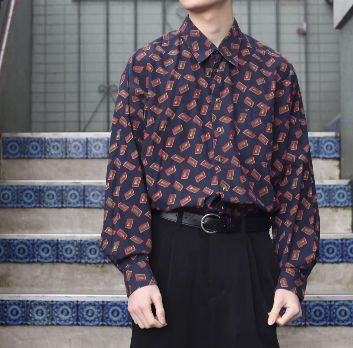 USA VINTAGE PATTERNED ALL OVER DESIGN SHIRT/アメリカ古着総柄