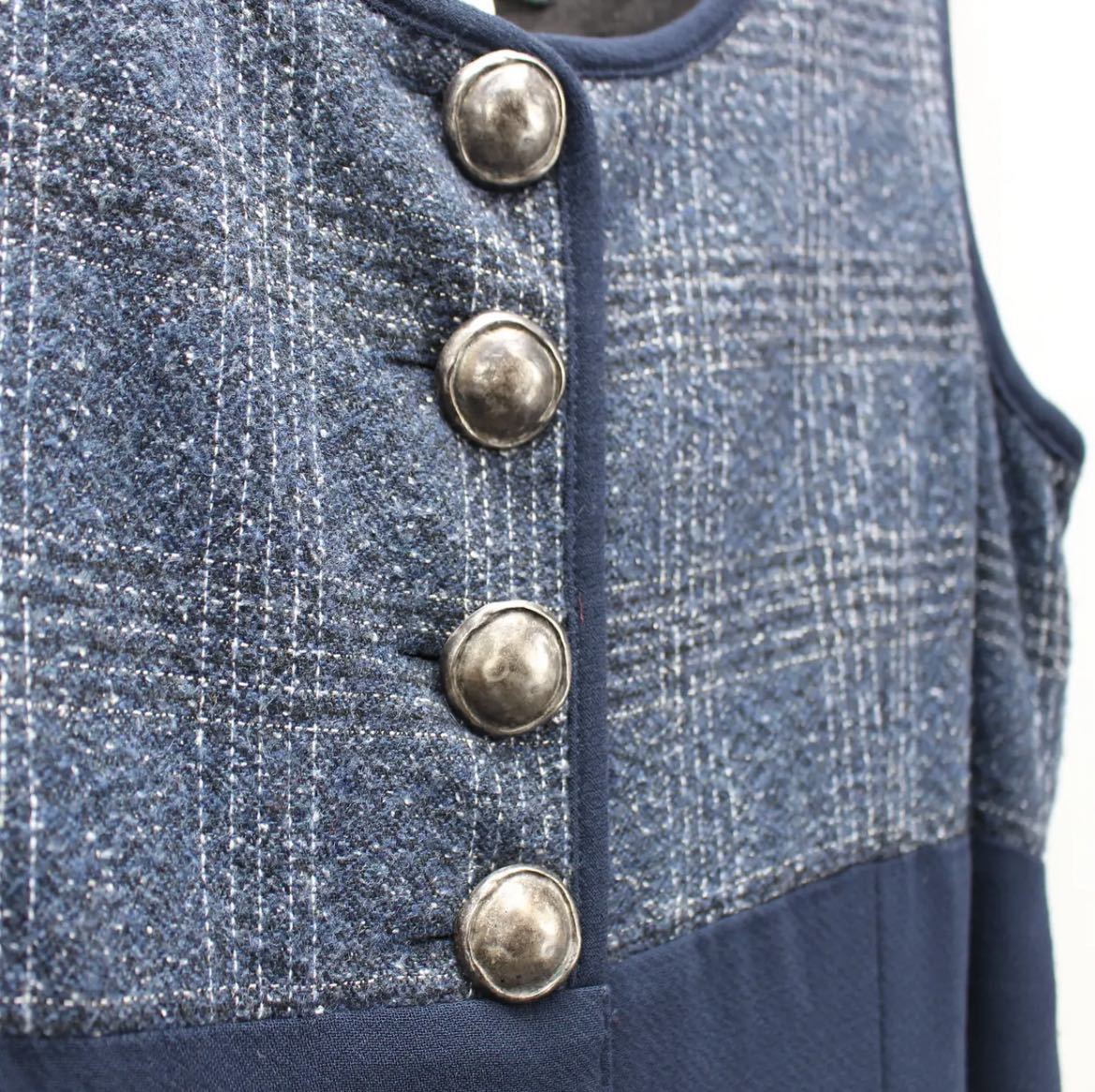 EU VINTAGE FRONT BUTTON NO SLEEVE TYROLIAN ONE PIECE/ヨーロッパ