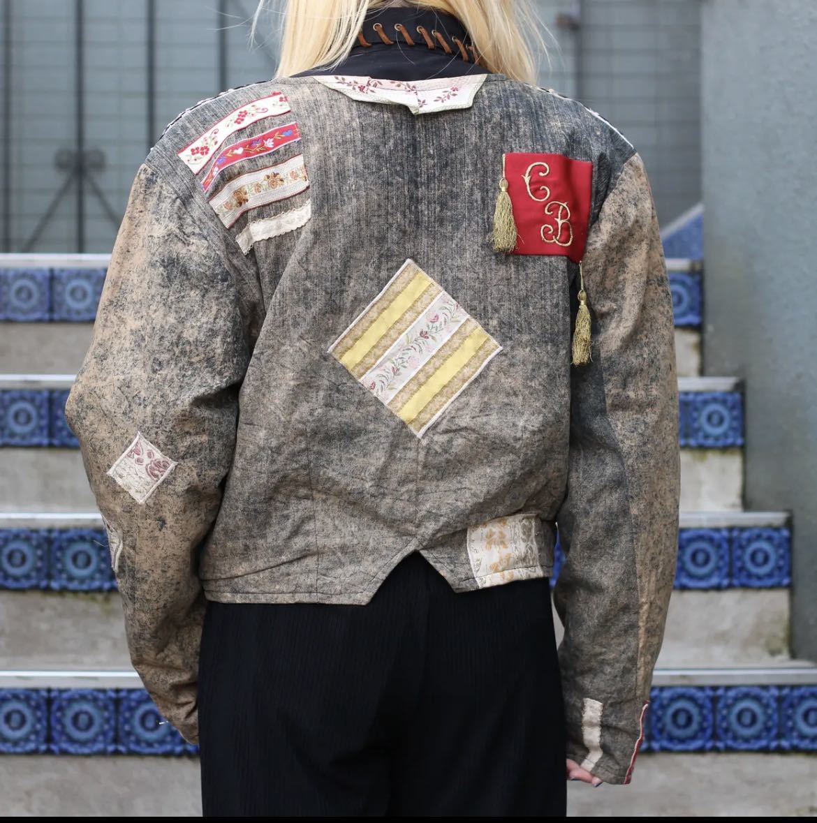 EU VINTAGE PATCHWORK DESIGN JACKET/ヨーロッパ古着パッチワークデザインジャケット_画像3