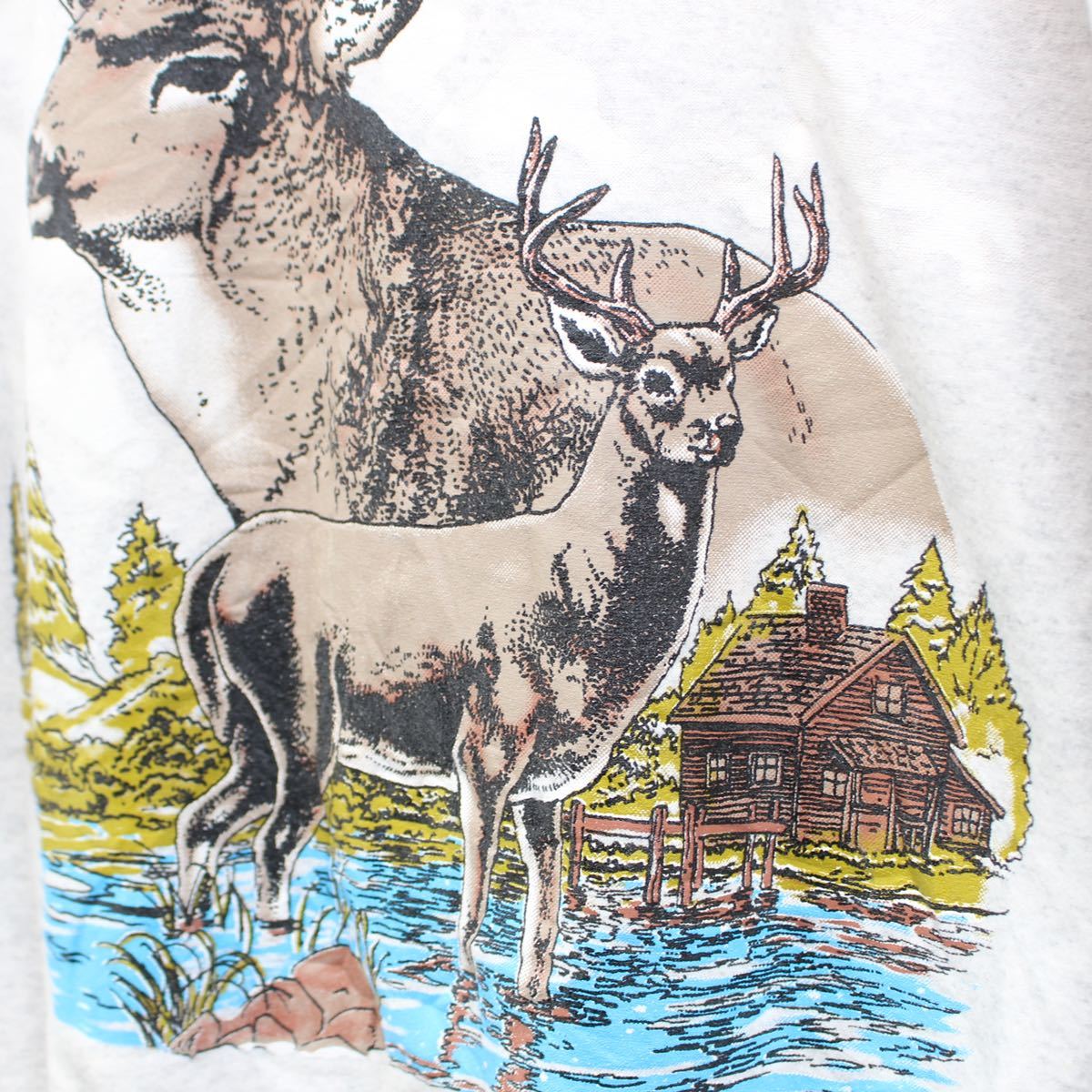 USA VINTAGE DEER PRINT SWEAT SHIRT/アメリカ古着鹿プリント