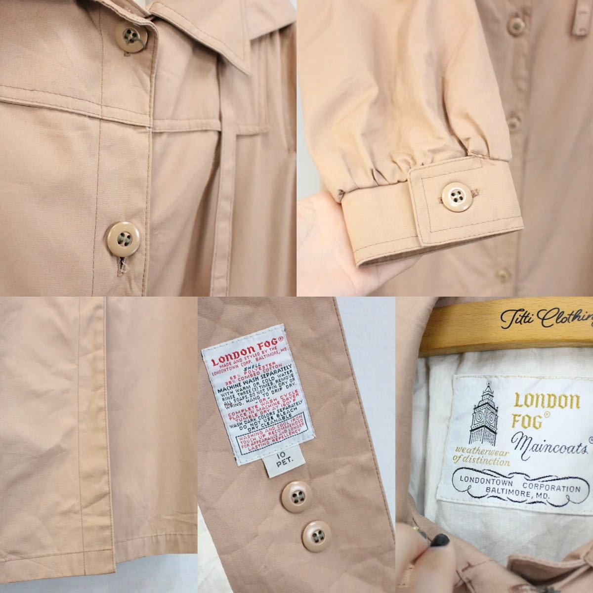 USA VINTAGE LONDON FOG FOODED SPRING COAT/アメリカ古着ロンドンフォグフーデッドスプリングコート