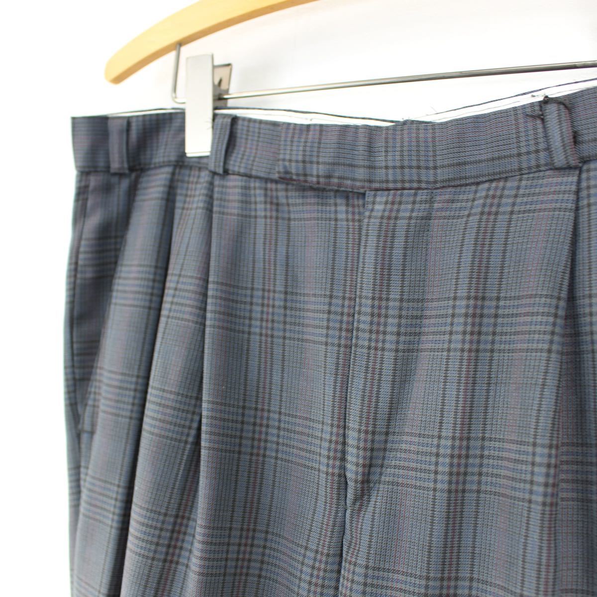 USA VINTAGE CHECK PATTERNED SLACKS PANTS/アメリカ古着チェック柄スラックスパンツ