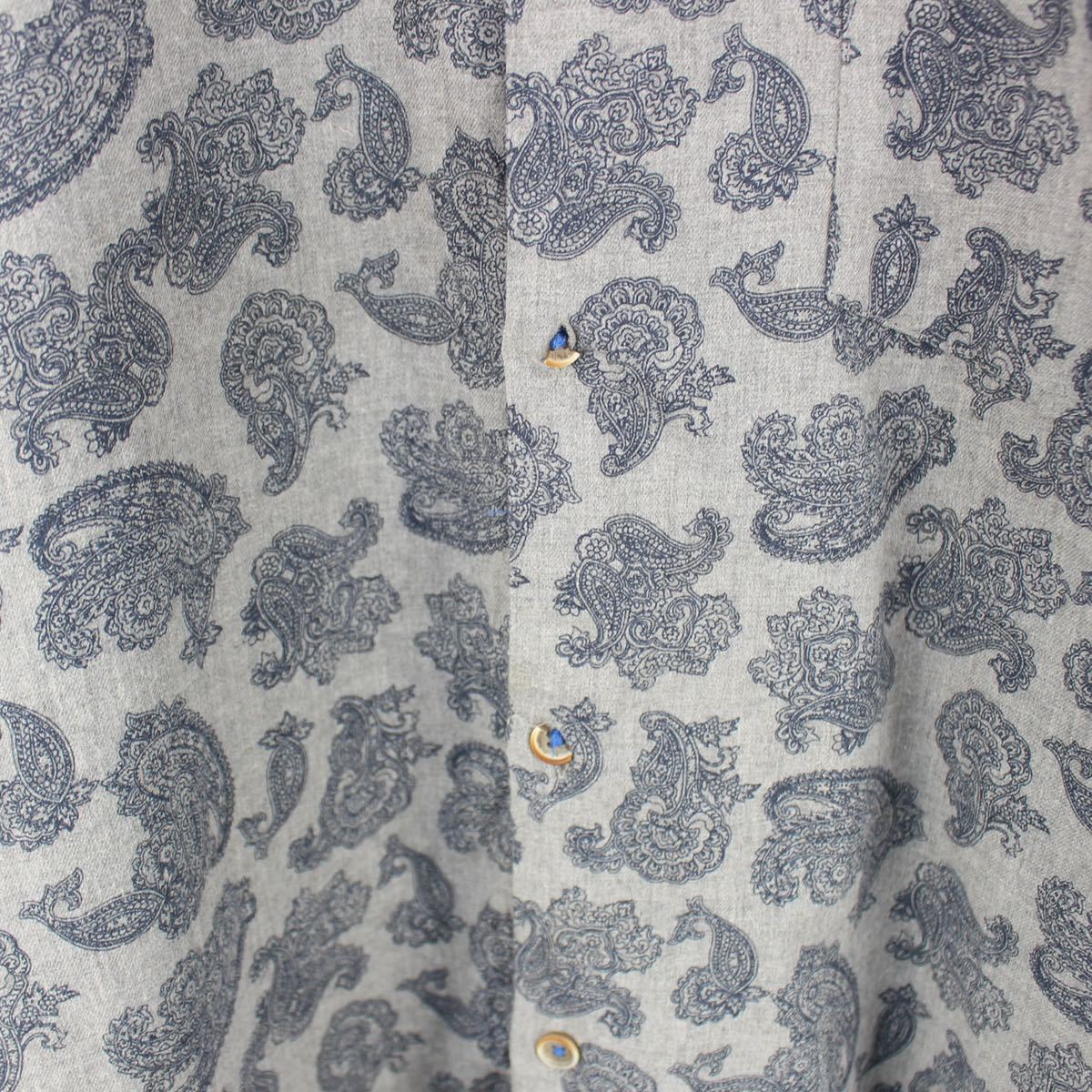 USA VINTAGE PAISLEY PATTERNED LONG SLEEVE SHIRT/アメリカ古着ペイズリー柄長袖シャツ_画像6