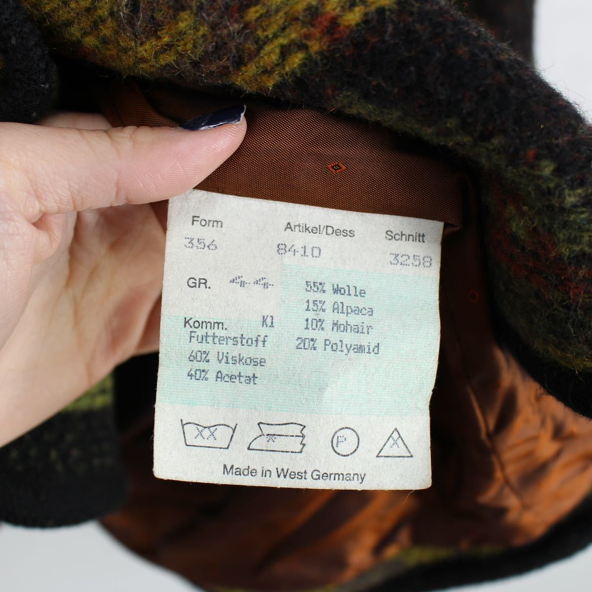 EU VINTAGE CASURO JACQUARD DESIGN JACKET MADE IN WEST GERMANY