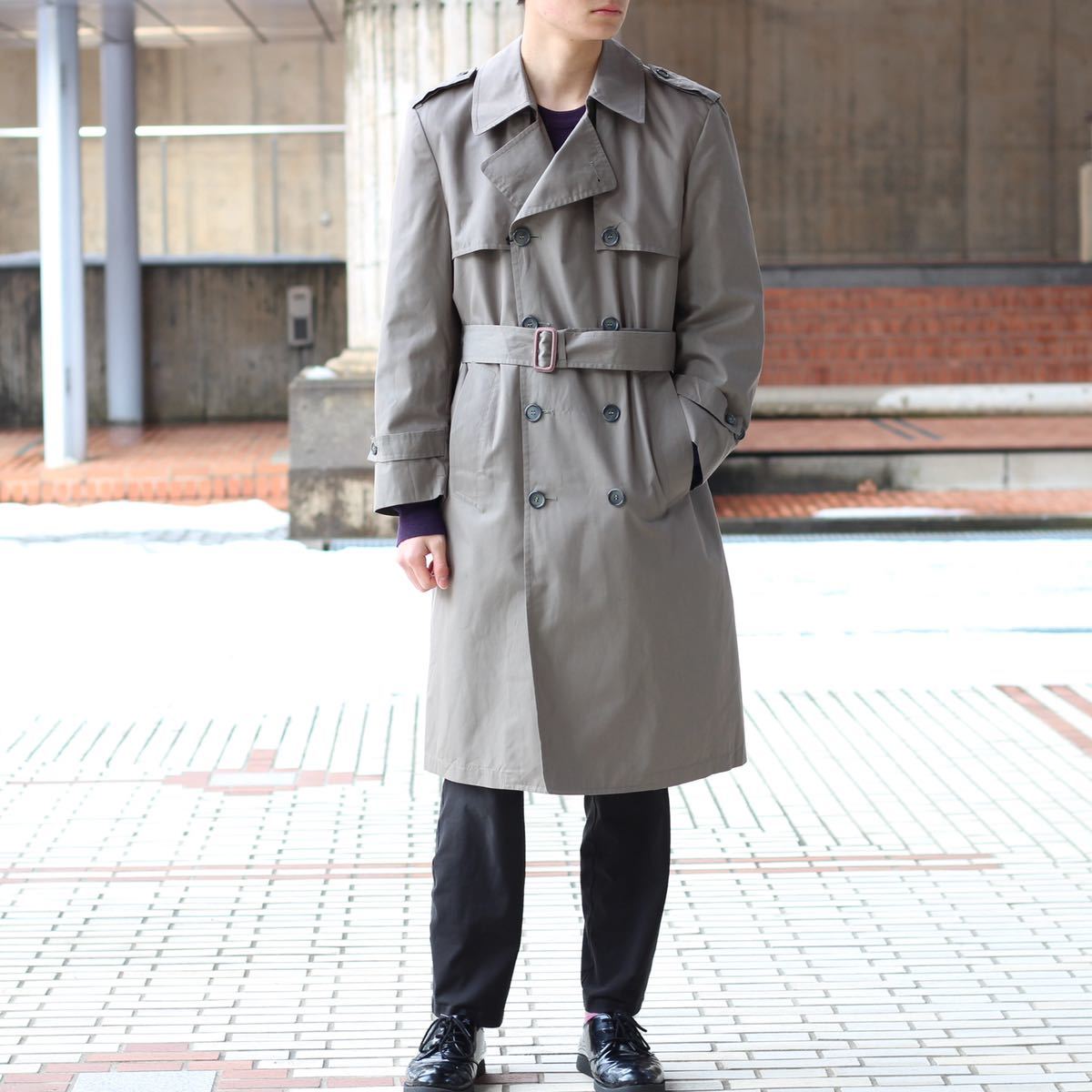 PayPayフリマ｜USA VINTAGE LONDON FOG BELTED TRENCH COAT WITH LINER/アメリカ古着 ロンドンフォグライナー付ベルテッドトレンチコート