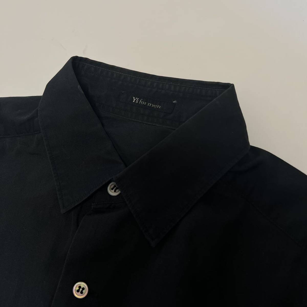 希少 y's for men デザイン 長袖シャツ ワイズ yohji yamamoto pour