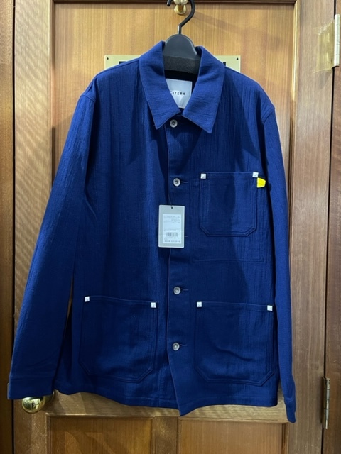 紺 Mサイズ スタッズ シャツジャケット メンズシャツ 綿100％ 日本製 COTTON100％ ワークシャツ 送料無料 新品未使用品 ジャケット上着