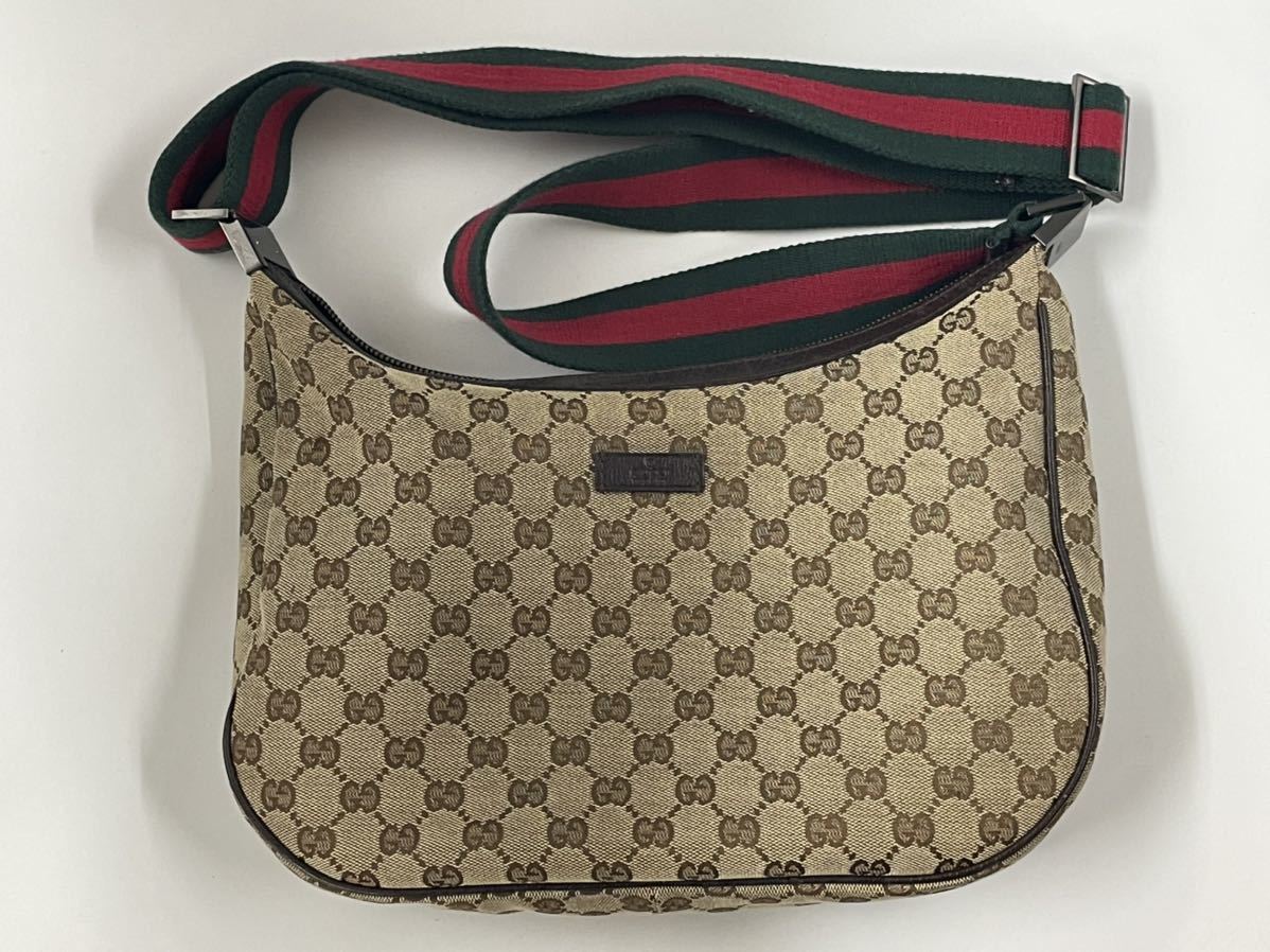 1円スタート GUCCI / 122790 グッチ GG キャンバス × レザー