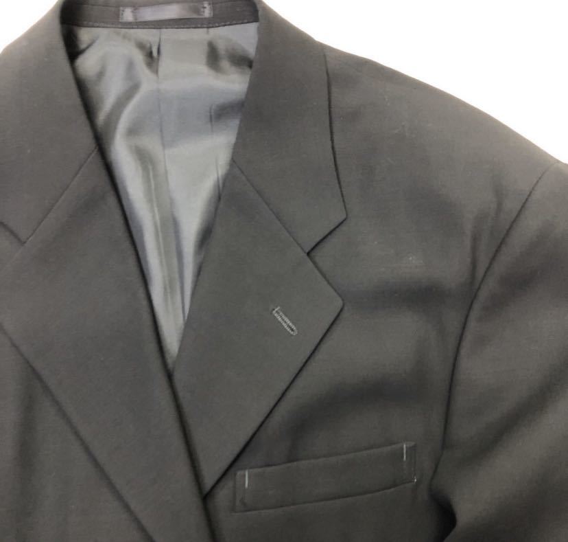 [ супер-скидка . одежда * размер Y7] с биркой 3. кнопка однобортный костюм лаковый чёрный формальный no- Benz *2 tuck регулировщик шерсть 100%lik route 