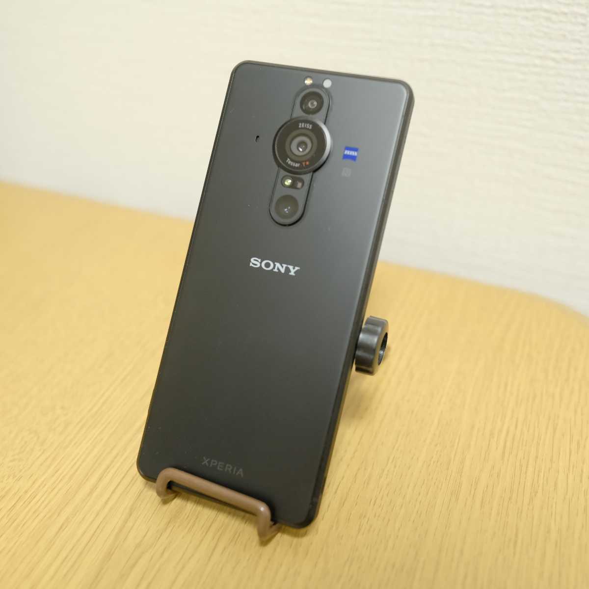 極上品/ガラスコーティング済】SONY Xperia PRO-I 純正レザーカバー