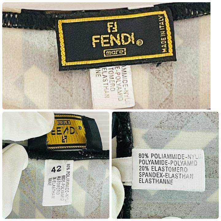 美品)FENDI フェンディ ノースリーブ カットソー tシャツ タンクトップ