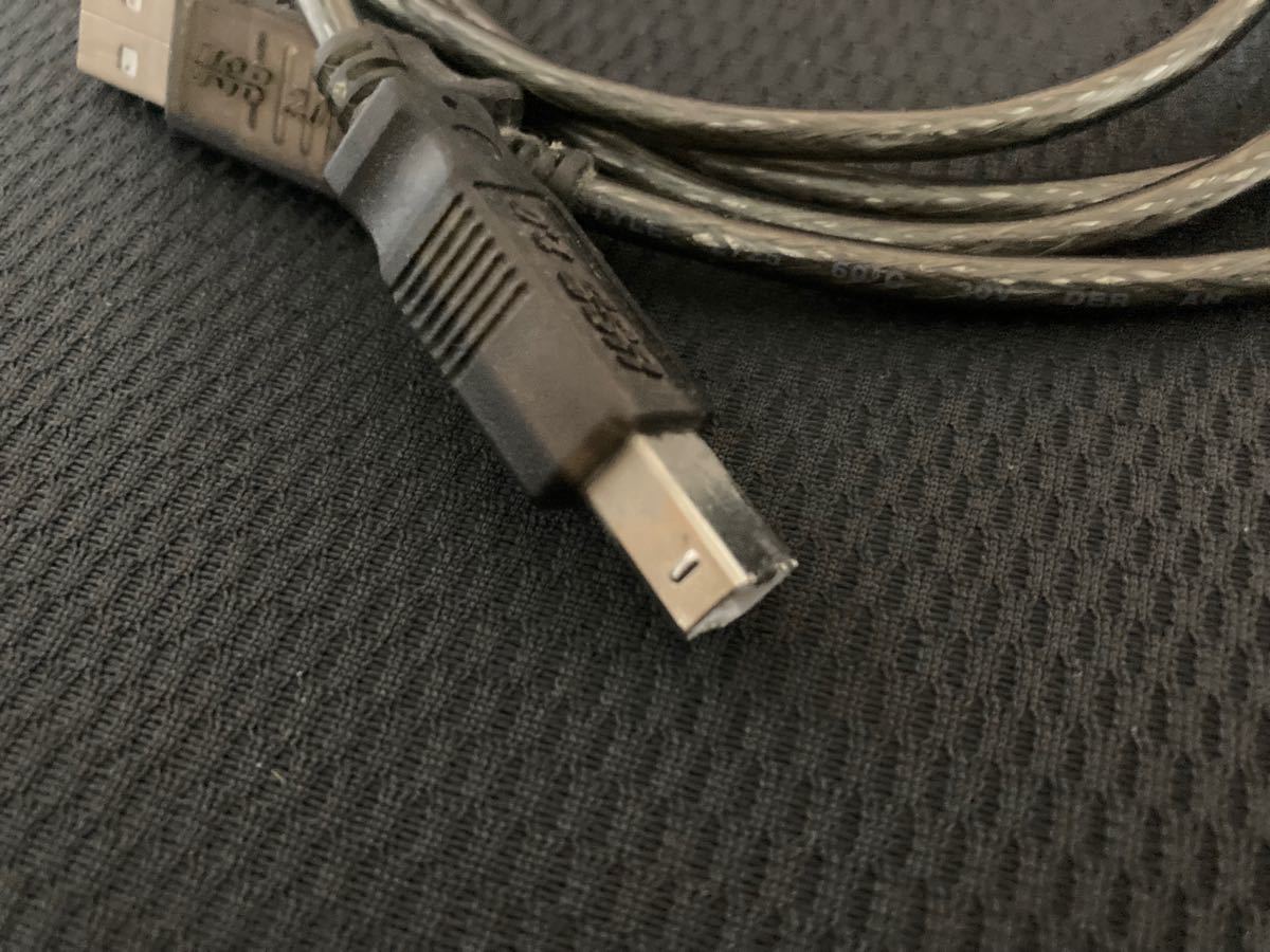 USB 2.0 type-B グレーケーブル 145cm