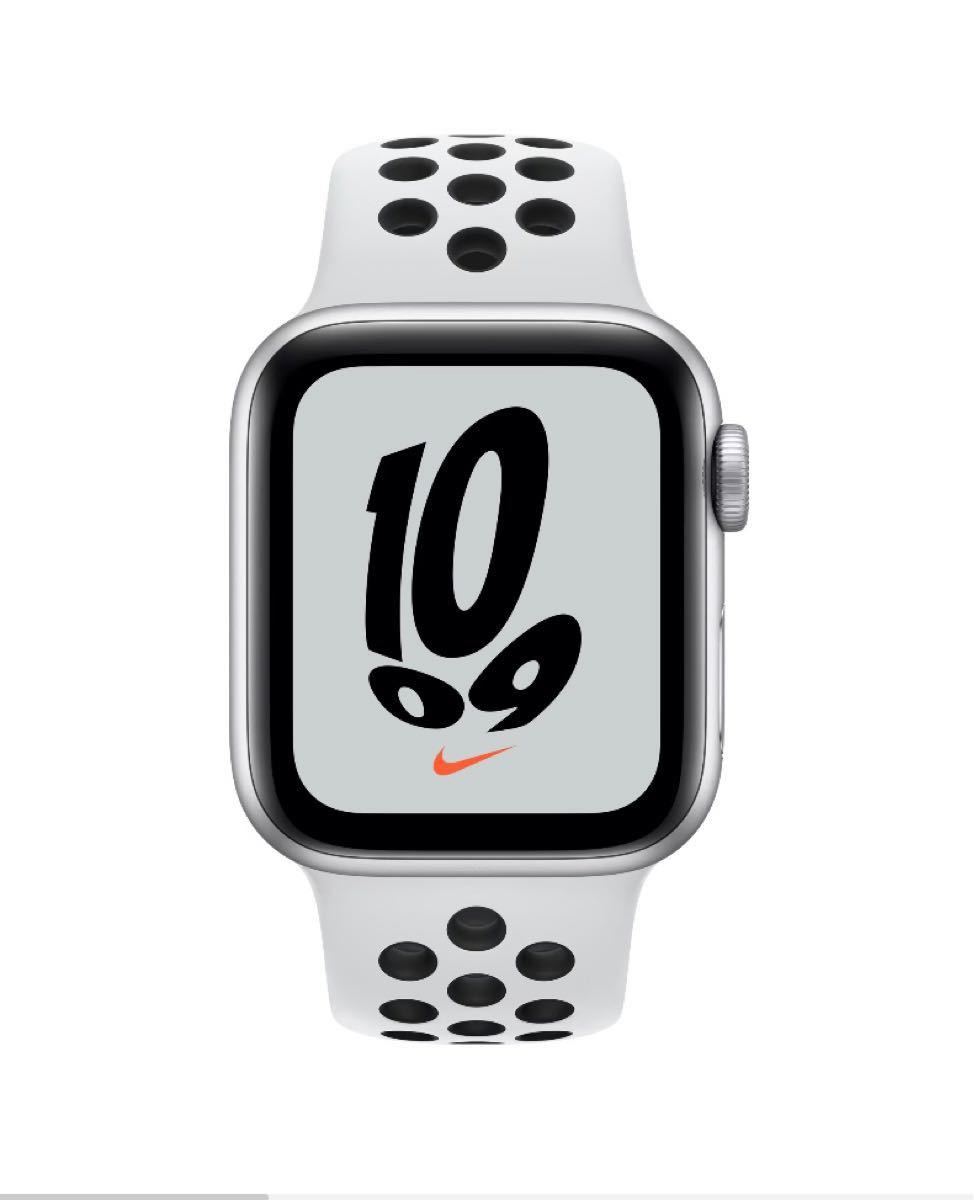 シルバー金具 AppleWatch6 NIKE44mm アルミニウムモデル - 腕時計
