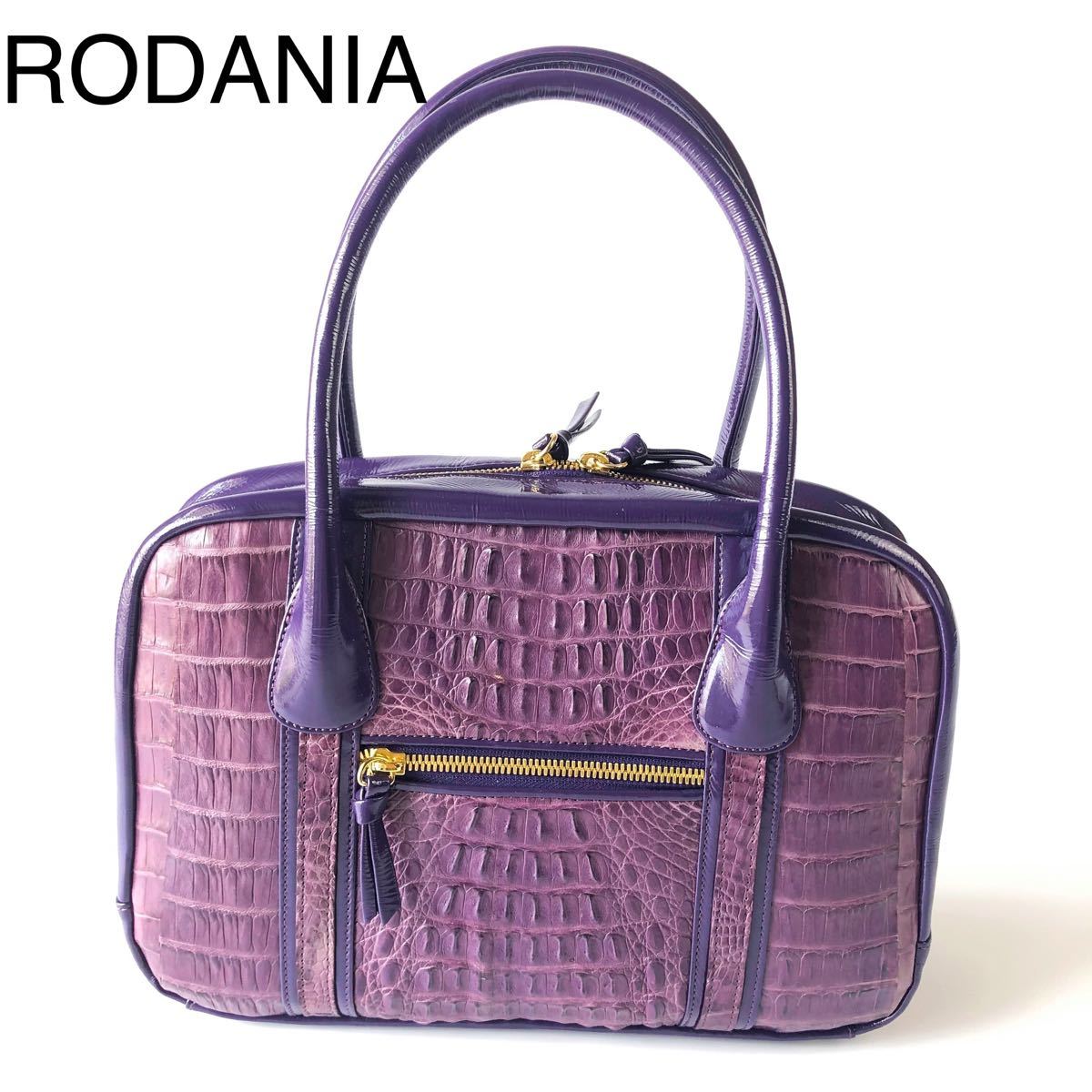 ロダニア RODANIA ワニ ハンドバッグ カイマンワニ CJN3002ORMT