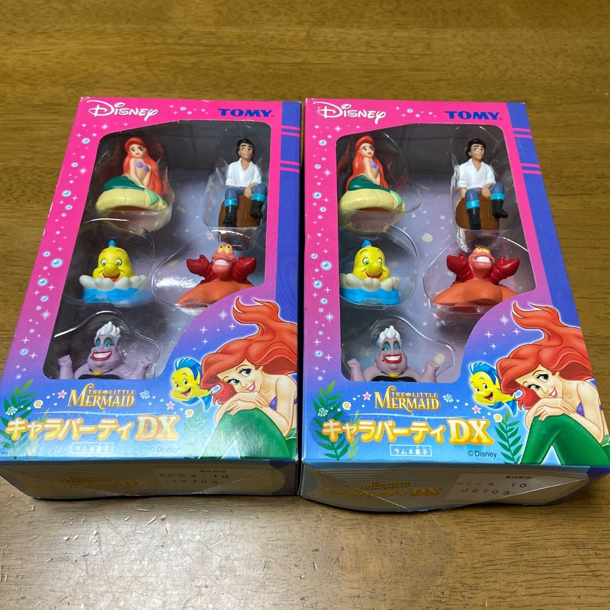 ディズニー　リトルマーメイド　キャラパーティＤＸ　２箱セット 指人形　アリエル　TOMY 指人形１０個 美品