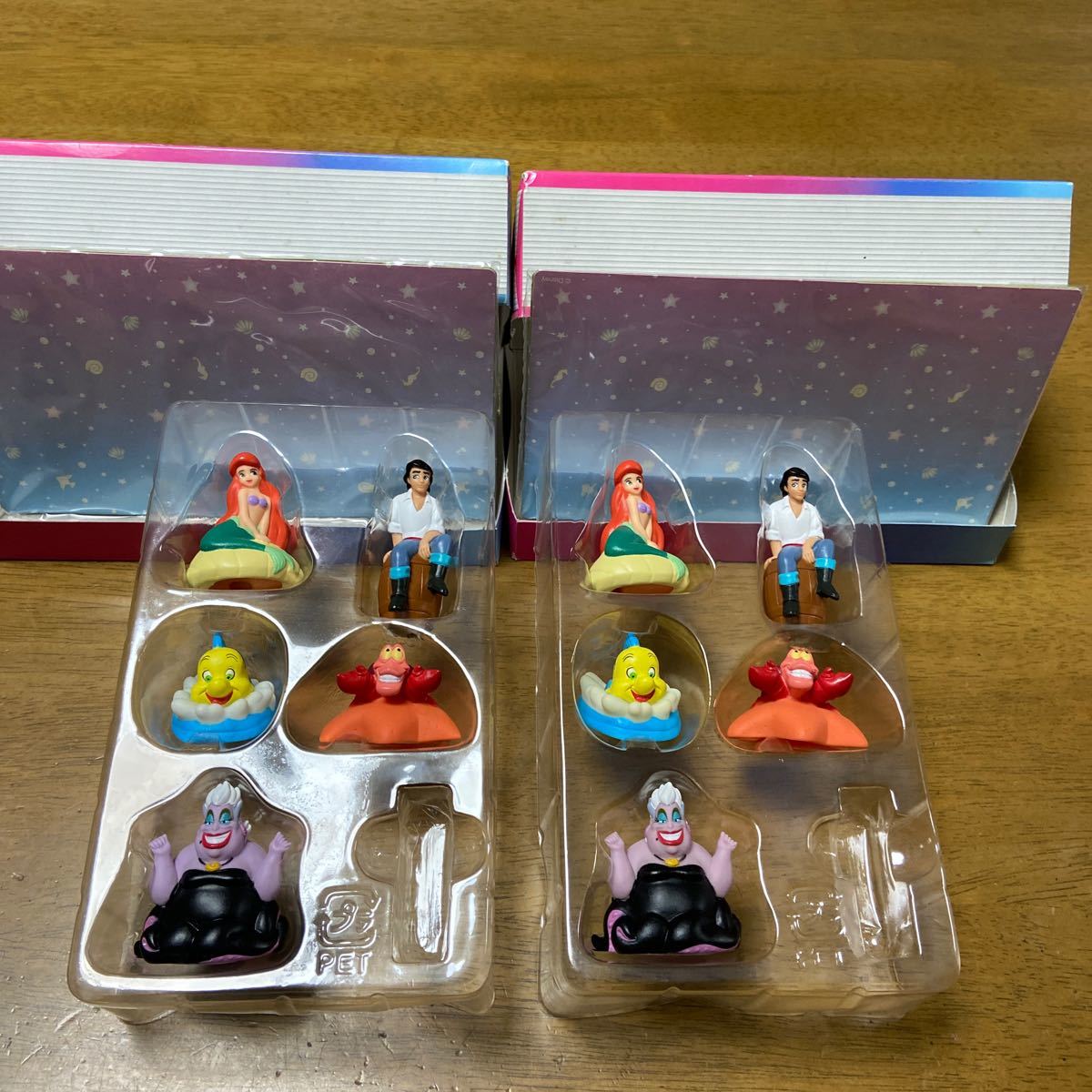 ディズニー　リトルマーメイド　キャラパーティＤＸ　２箱セット 指人形　アリエル　TOMY 指人形１０個 美品