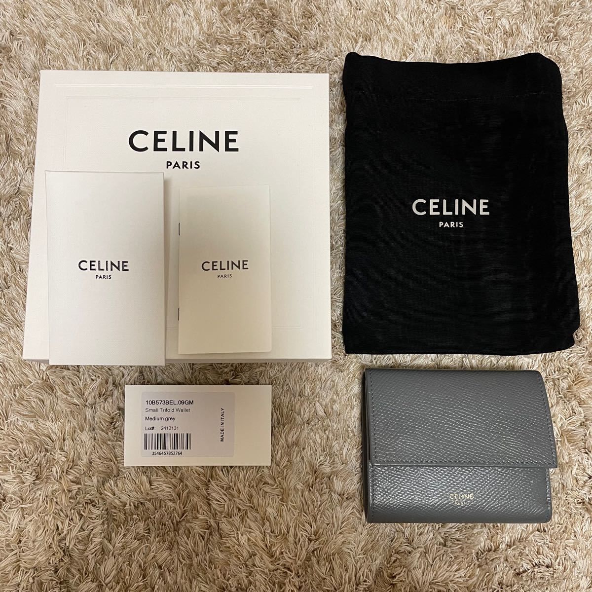 良品 CELINE セリーヌ スモール トリフォールド ウォレット 三つ折り