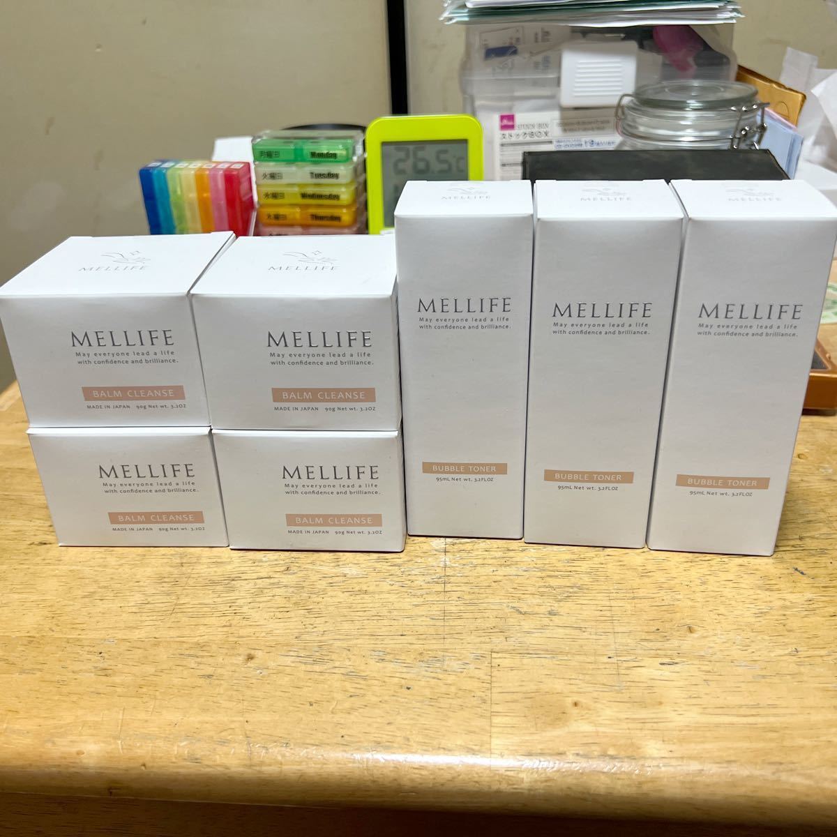 公式 MELLIFE BALM CLEANSE バームクレンズ 90g 4個、化粧水メリフバブルトナー 95mL 3本セット