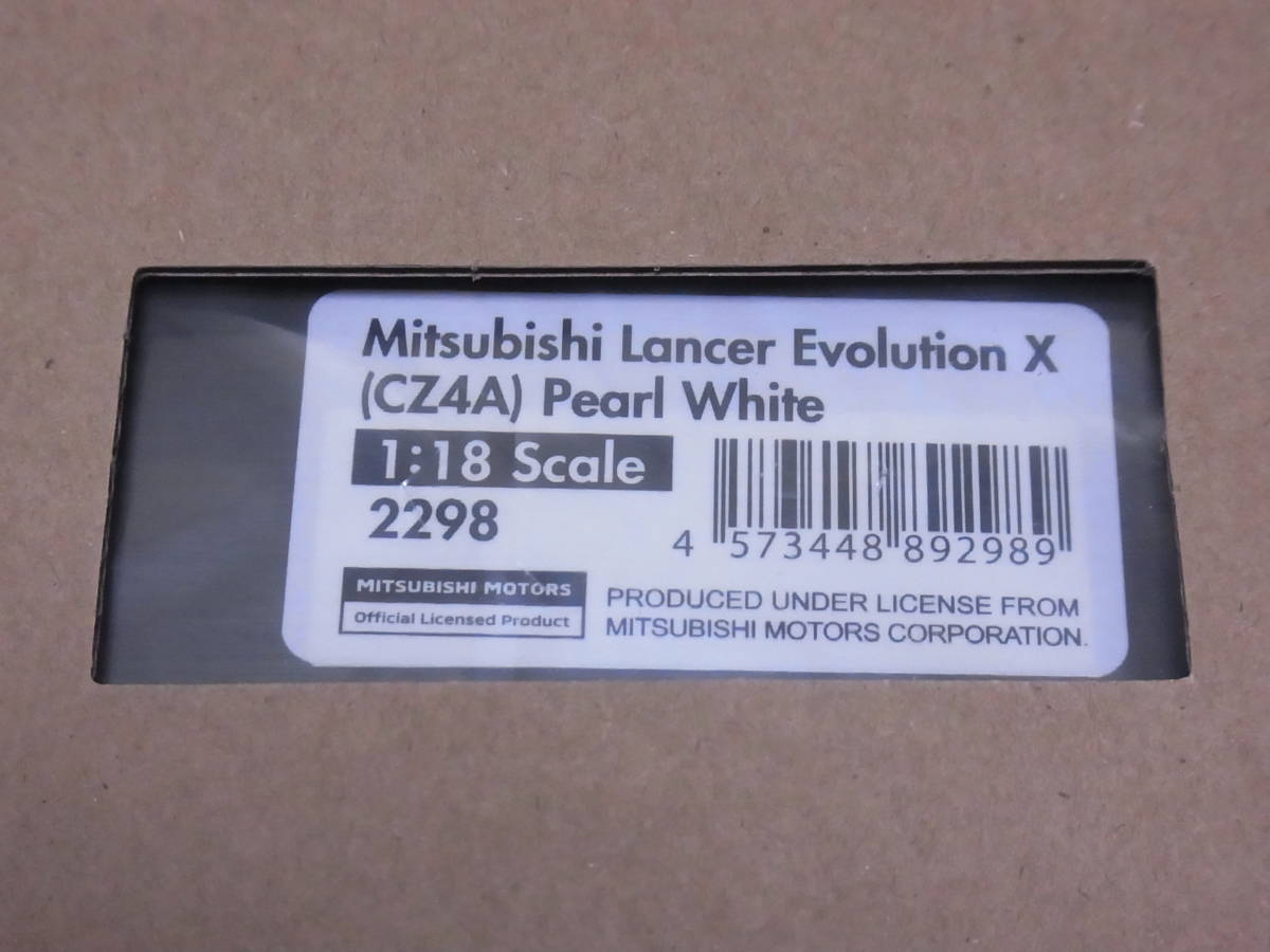 【格安2024】IG 1/18 Mitsubishi Lancer Evolution X (CZ4A) Pearl White IG2298 新品・未開封品 三菱 ミツビシ ランサーエボリューション ランエボ hpi・racing