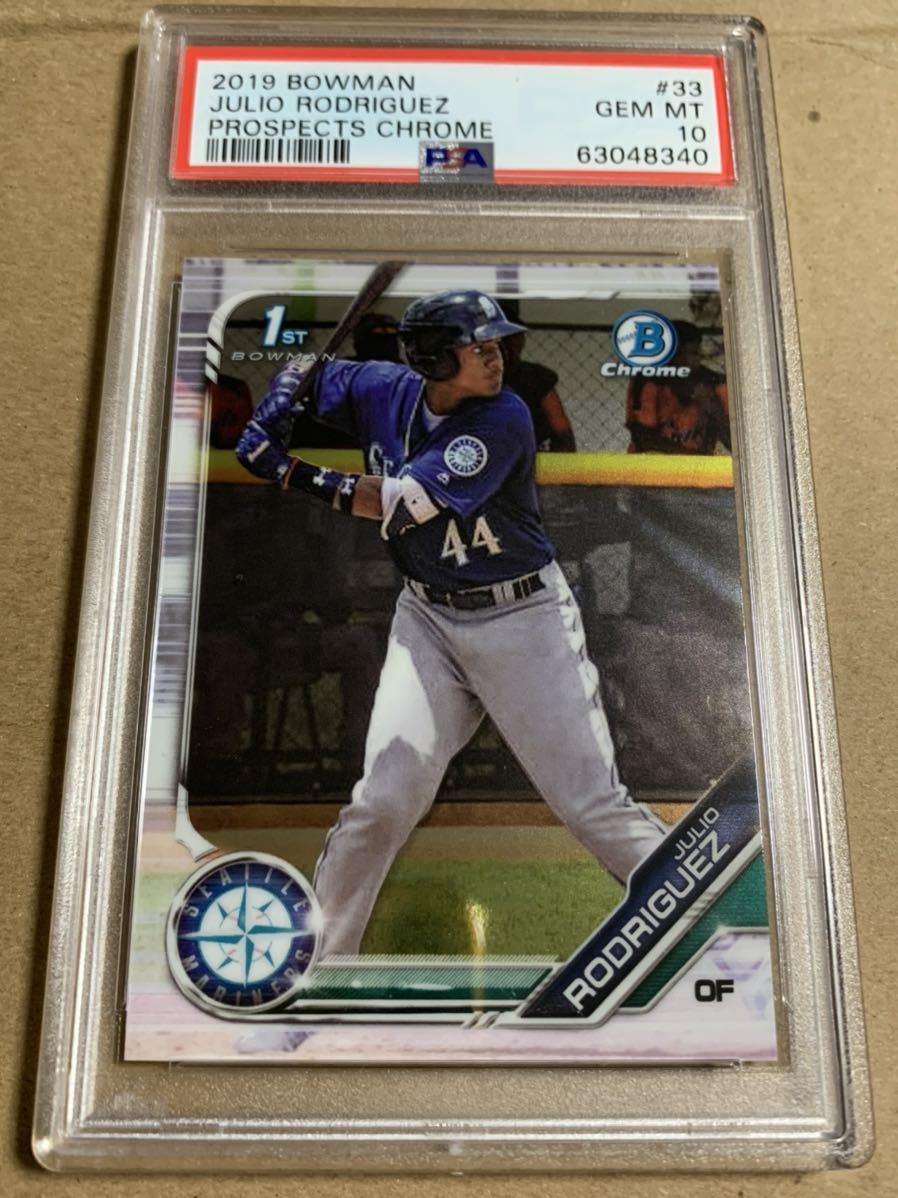 Bowman 2019 bowman julio rodriguez chrome psa10