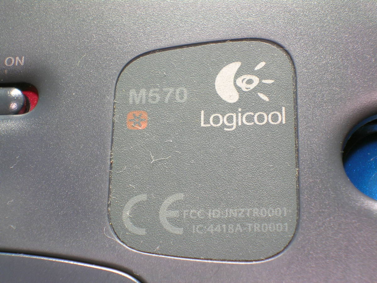 ロジクール　M570　ワイヤレストラックボール　レシーバ付き　ジャンクで(2001b)_画像6