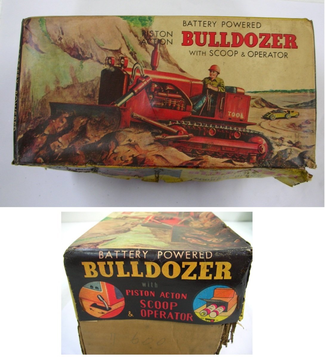【売り切り御免!】 ☆希少 当時物 BULLDOZER ブルドーザー SCOOP&OPERATOR ブリキ その他