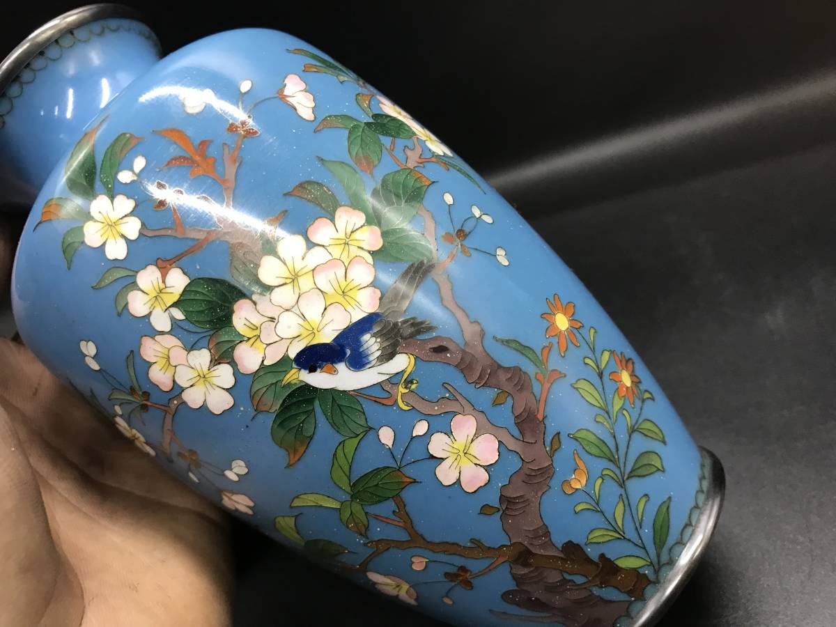 遊】 七宝 花瓶 花鳥文 花入 | bioimune.com.br