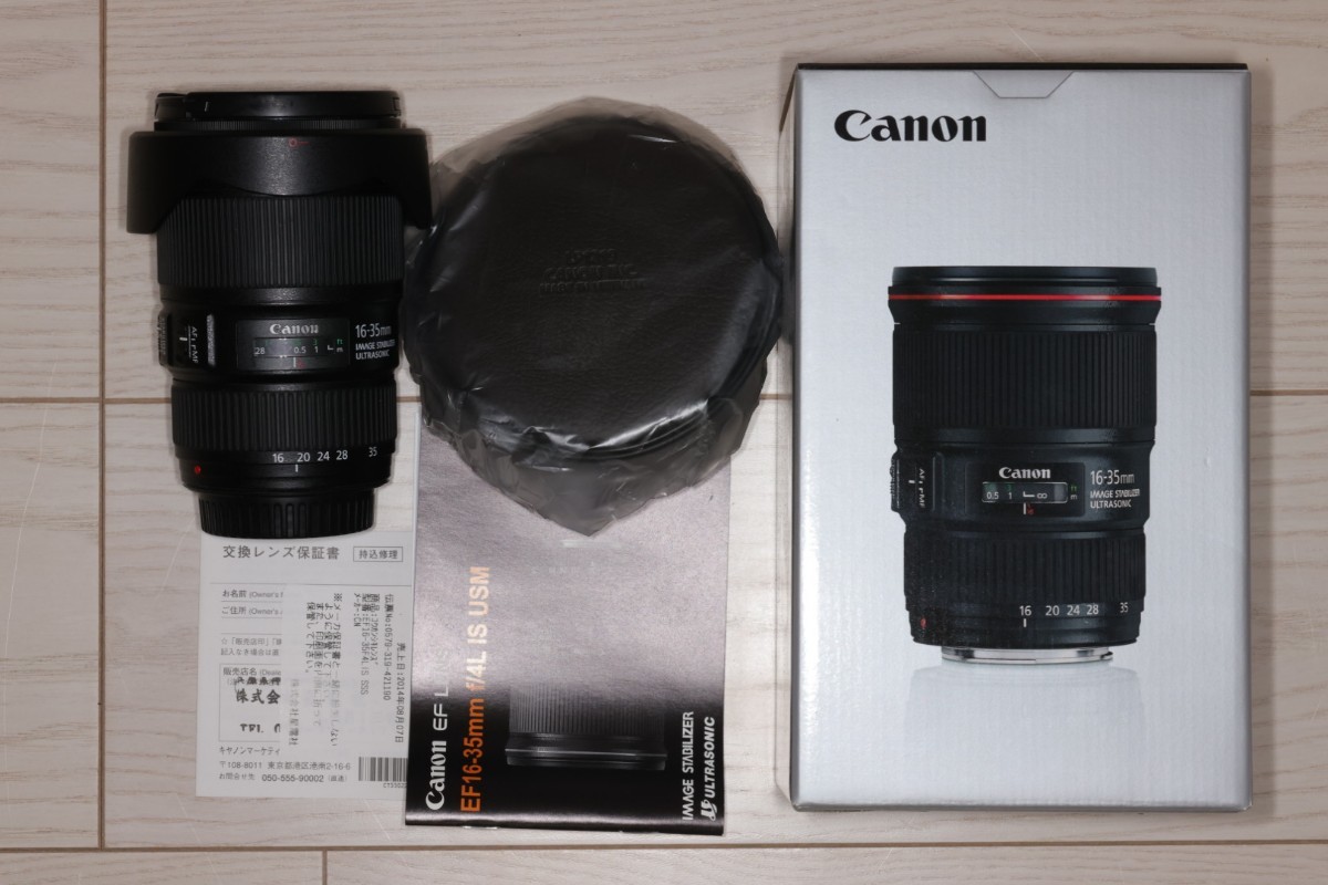 Canon キヤノン EF16-35mm F4L IS USM 保護フィルター付 www.lram-fgr.ma