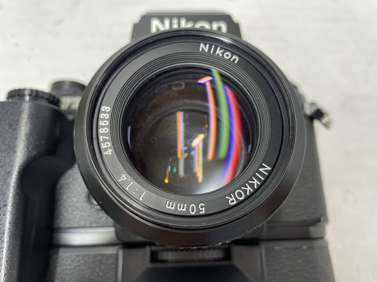 ジャンク/返品不可 Nikon F3 + NIKKOR 50mm F1.4 + MOTOR DRIVE MD-4 #i39824 j2_画像6