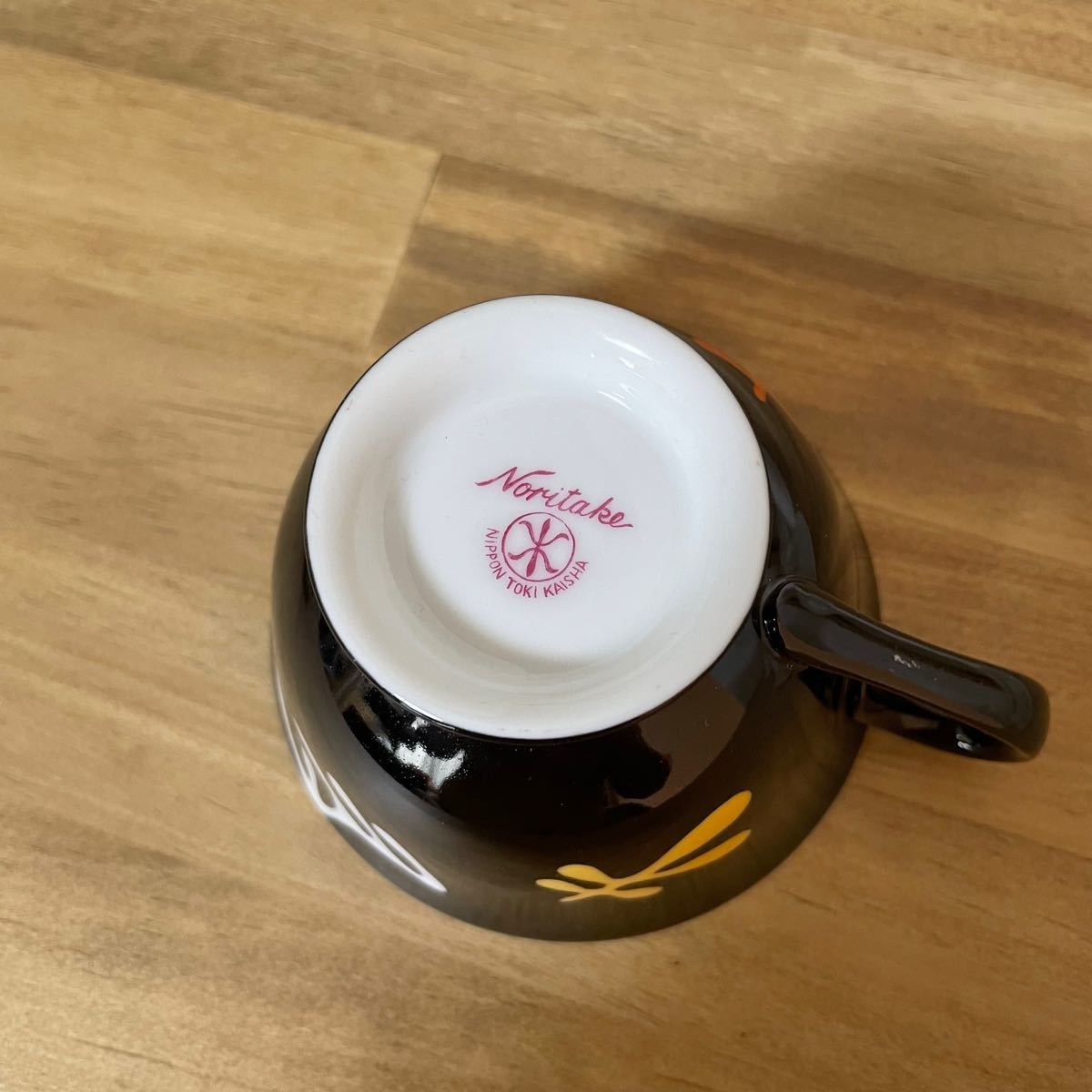 Noritake ノリタケ レトロ 日本陶器会社 6客 黒 カップ&ソーサー