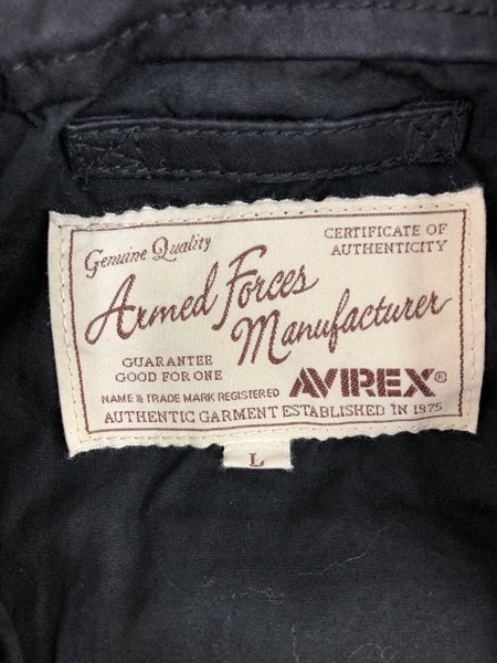 AVIREX アヴィレックス 店舗限定 7th 記念モデル フィールドジャケット ミリタリー ワッペン ブラック SIZE:L MH0121092805