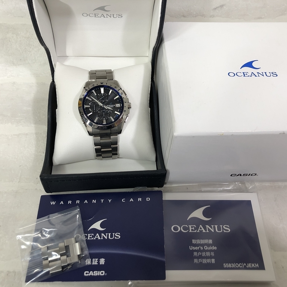 CASIO OCEANS オシアナス OCW-T3000-1AJF 箱/保証書有り クロノグラフ Bluetooth搭載 腕時計 MH0621020803
