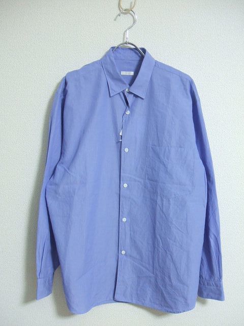 2-0324M♪ COMOLI 新型コモリシャツ サックス サイズ2 長袖シャツ