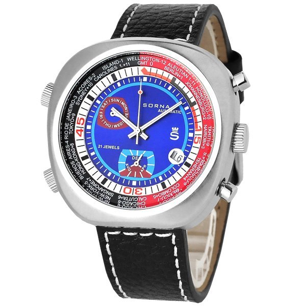 本物保証! 腕時計 自動巻き ソルナ SORNA メンズ 品番:T23766-BLUE