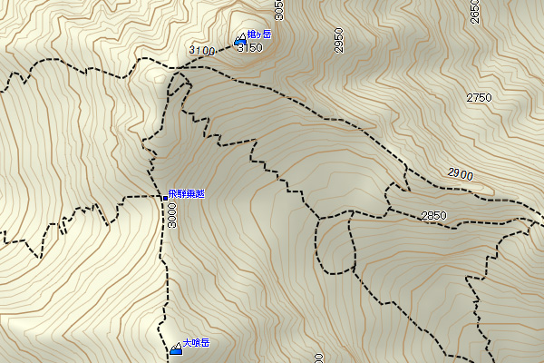 【いどんなっぷ製】GARMIN（ガーミン）用 日本地図【全国＋等高線10図郭（地形図）セット】ルート検索，陰影表示可能_北アルプス　槍ヶ岳周辺