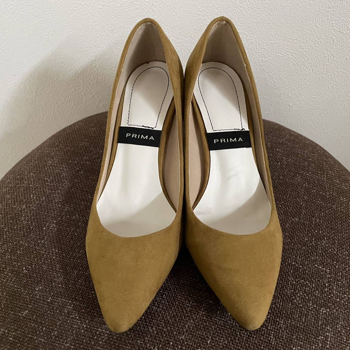 PRIMA CLASSE/ Prima Classe suede pumps 23 suede leather mustard yellow 