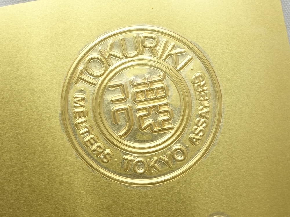 22-879 TOKURIKI 徳力 純金カード ラミネート 1g 999.9 K24 22-879 TOKURIKI 徳力 純金カード ラミネート 1g 999.9 K24