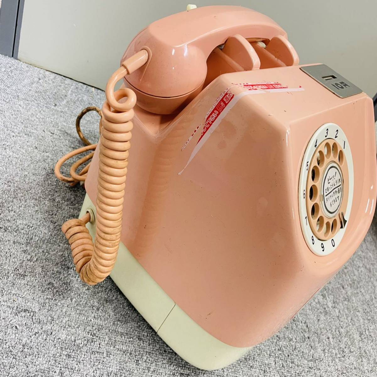 稀少 ピンク電話機 675S-A2 昭和レトロ 日本電信電話公社 2006年製 アンティーク NN436_画像5