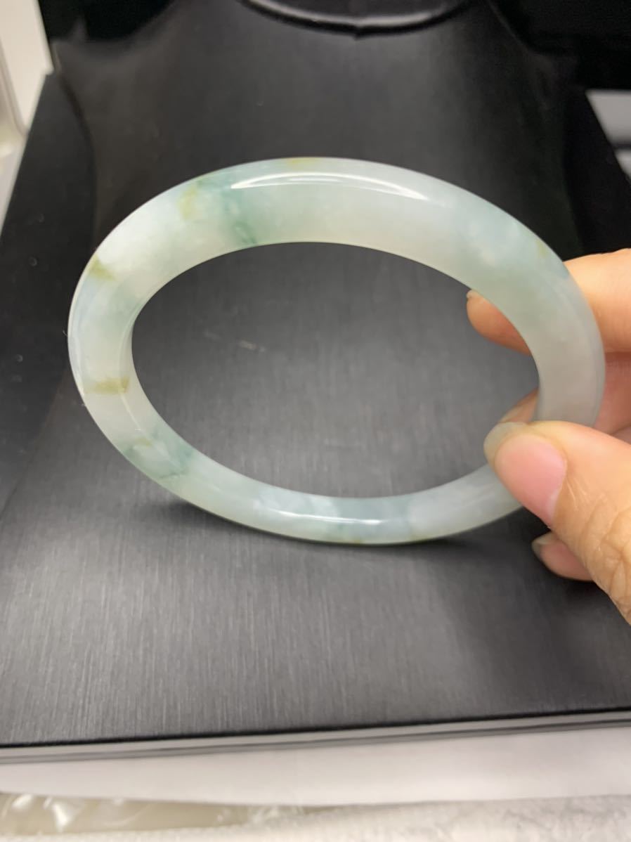 本翡翠バングル 細身 アイス系 ミャンマー産 漂花 | carlacanto.com