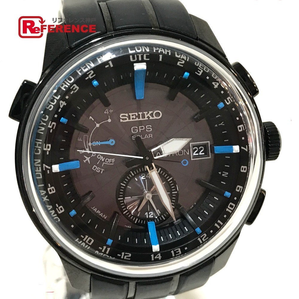 種類豊富な品揃え SEIKO セイコー ブラック ソーラー電波時計 GPS