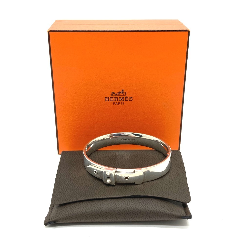 HERMES エルメス ベルトモチーフ アクセサリー ブレスレット バングル SV925 シルバー レディース【中古】_画像10