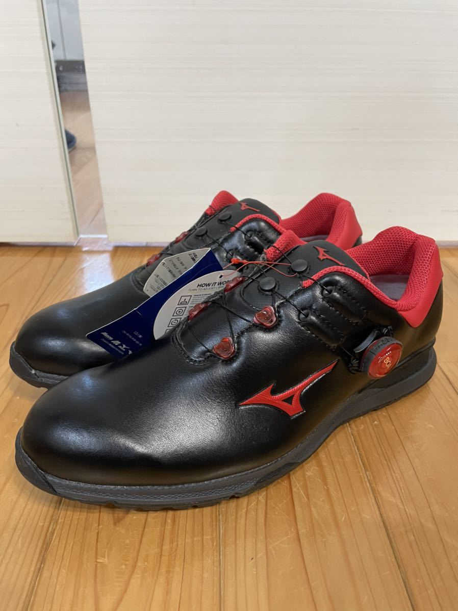 新品未使用 27㎝ 4E MIZUNO ミズノ ゴルフ シューズ スパイクレス GENEM ジェネム 010 Boa ボア EEE E fj アシックス