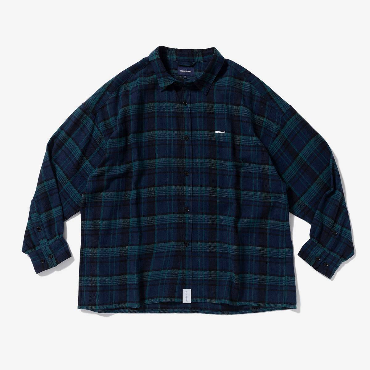 希少☆新品本物【緑☆3】☆BASIN BLACKWATCH LS SHIRT FULL ベイスン