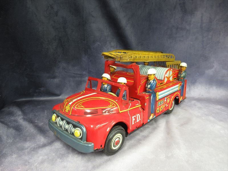当時物 40cm 大型 米澤玩具 ブリキ ヨネザワ 消防車 ボンネット トラック 自動車 旧車 日本製