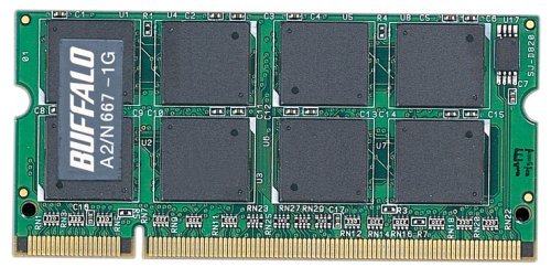 BUFFALO ノートパソコン用DDR2メモリー 1GB SDRAM PC2-5300 (A2/N667-1G)(中古品) その他