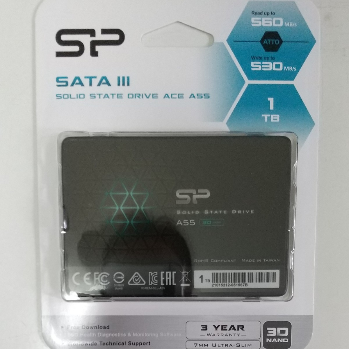 セットアップ シリコンパワー SSD 1TB M.2 2280 NVMe1.3 新品未開封