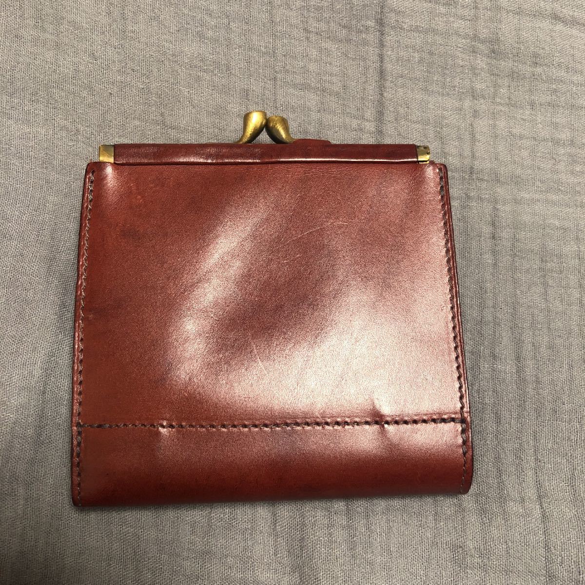 美品 イルビゾンテ がま口 財布 二つ折り財布 IL BISONTE