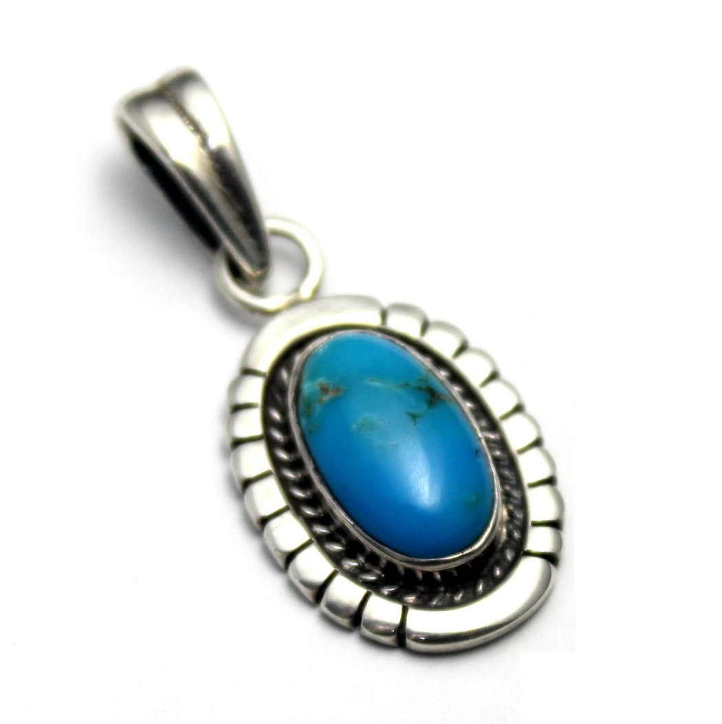  Native American n Indian s Lee pin g beauty turquoise american turquoise pendant silver 925 hand made 