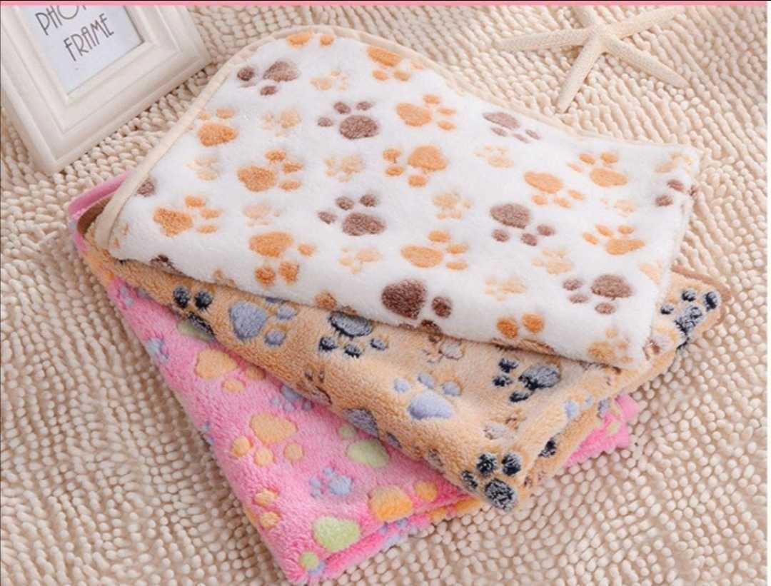 ペット用毛布 ブランケット 犬用 猫用 ペット用品 敷物 マット2枚セットピンク＆ブラウン
